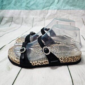MEPHISTO Caoutchouc Lite Buckle Suede Strap Slide Sandals~Size 36